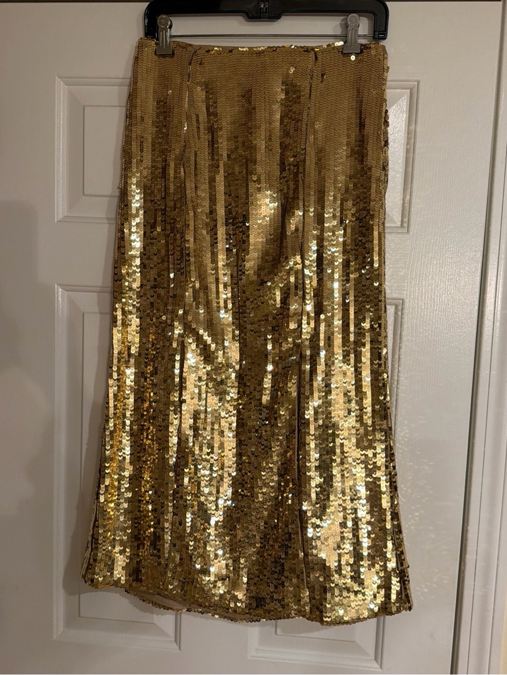 NWOT J Crew Collection Gold Sequin Midi Skirt size 4